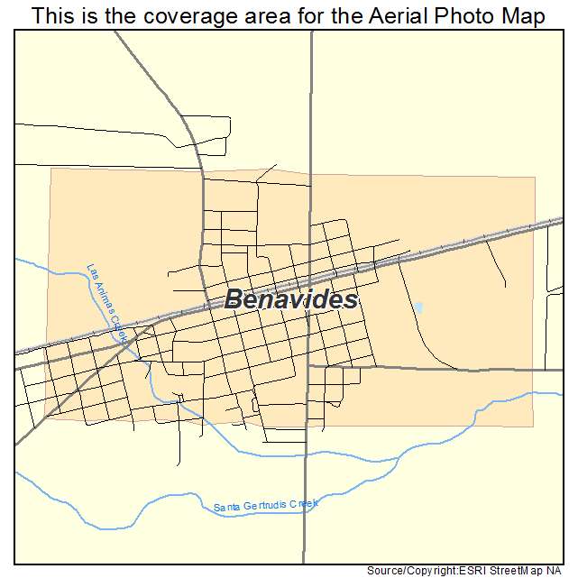 Benavides, TX location map 