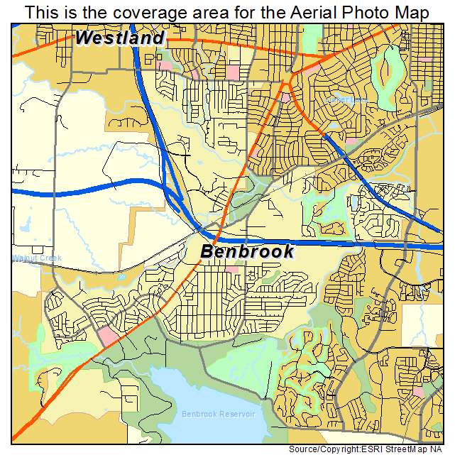 Benbrook, TX location map 