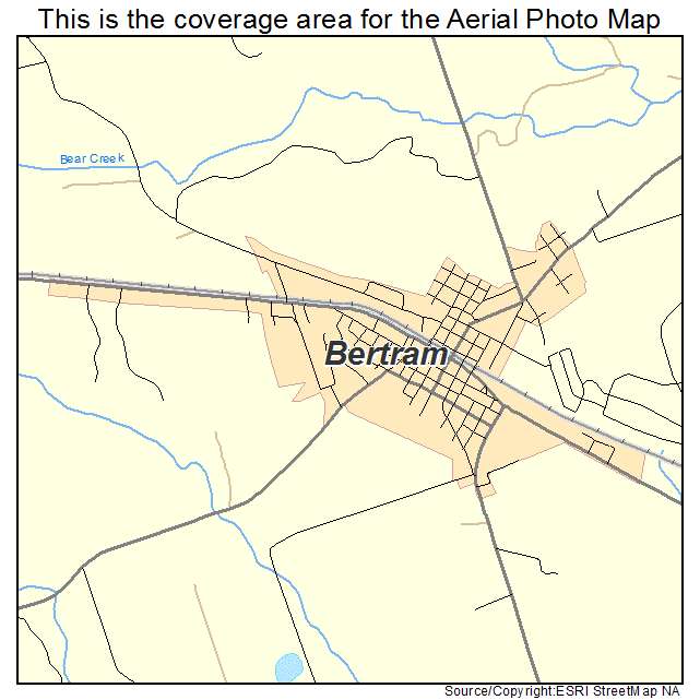 Bertram, TX location map 