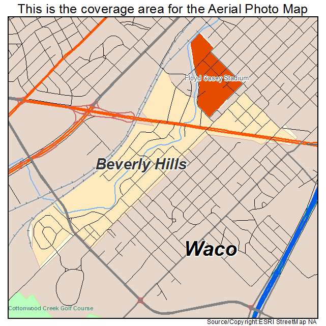 Beverly Hills, TX location map 