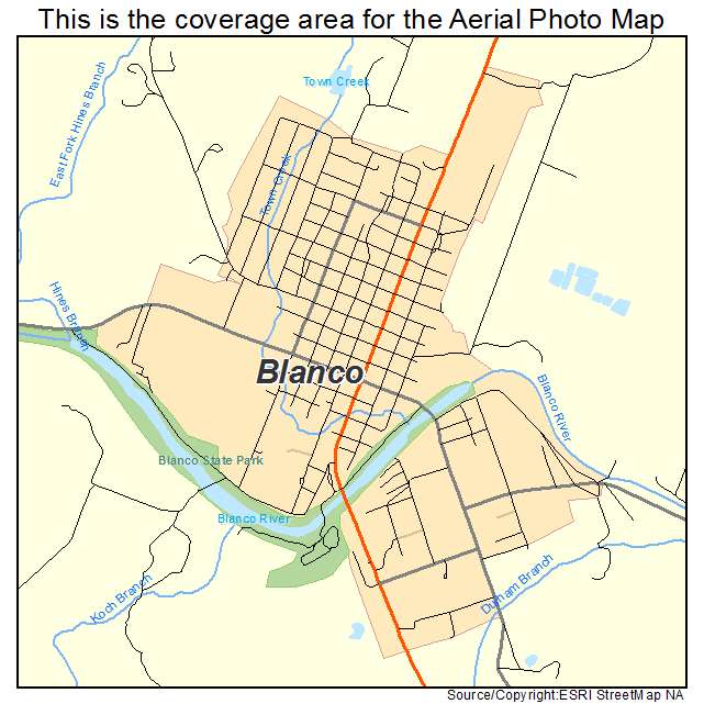 Blanco, TX location map 