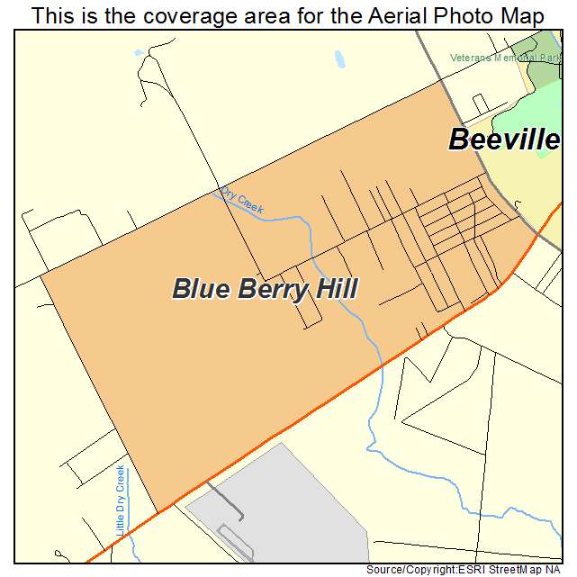 Blue Berry Hill, TX location map 