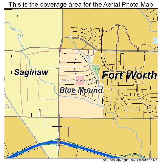 Blue Mound, TX location map 