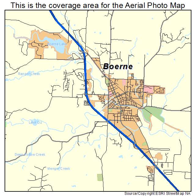 Aerial Photography Map of Boerne