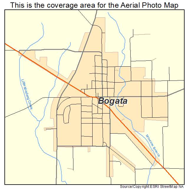 Bogata, TX location map 