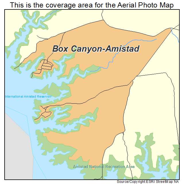 Box Canyon Amistad, TX location map 