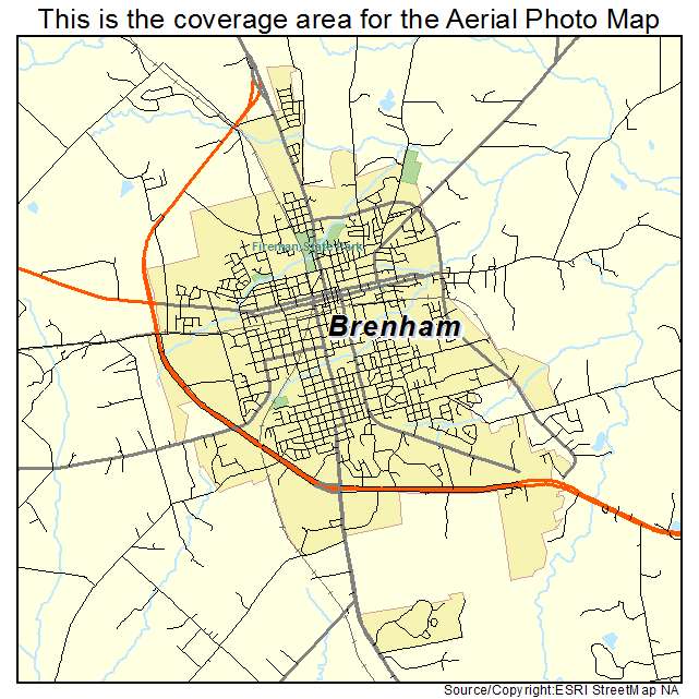 Brenham, TX location map 