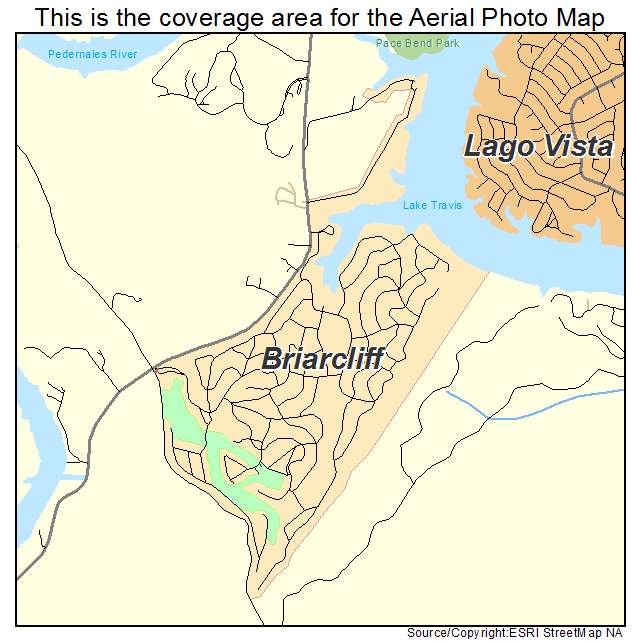 Briarcliff, TX location map 