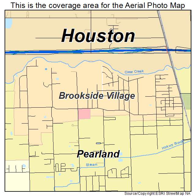 Brookside Village, TX location map 