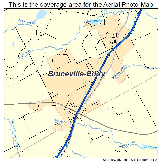 Bruceville Eddy, TX location map 