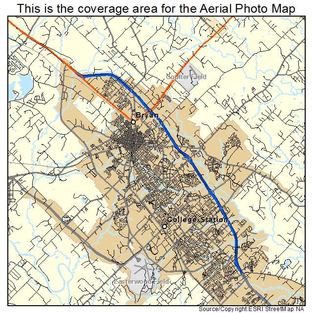 Bryan, TX location map 