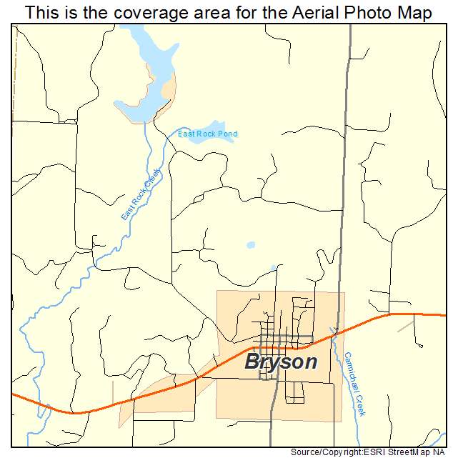 Bryson, TX location map 