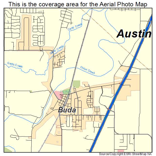 Buda, TX location map 