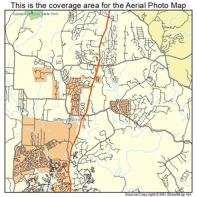 Aerial Photography Map of Bulverde, TX