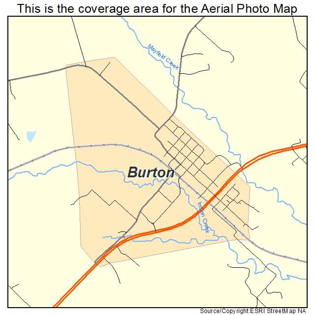 Burton, TX location map 