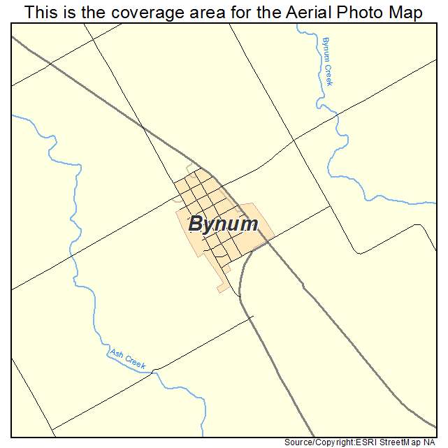 Bynum, TX location map 