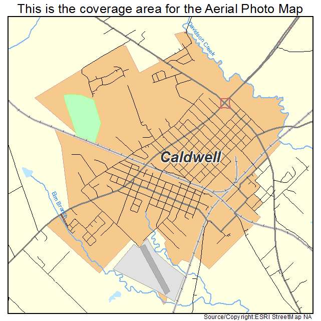 Caldwell, TX location map 