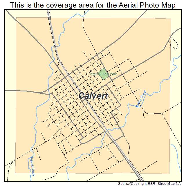 Calvert, TX location map 