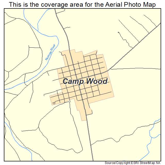 Camp Wood, TX location map 