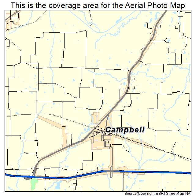 Campbell, TX location map 