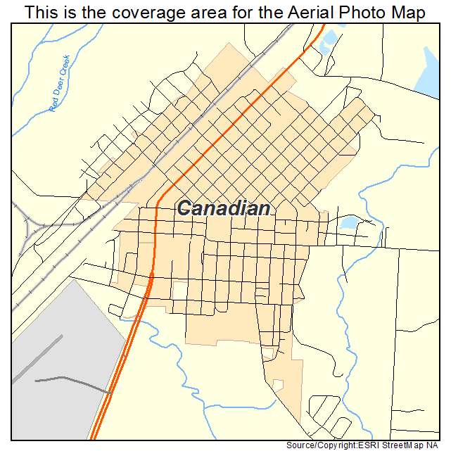 Canadian, TX location map 