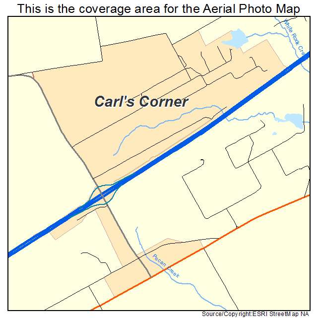 Carls Corner, TX location map 