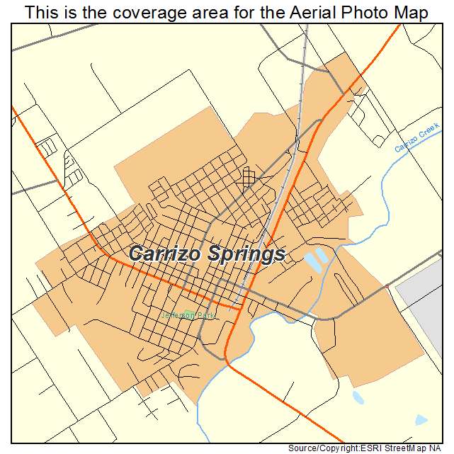 Carrizo Springs, TX location map 