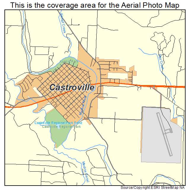 Castroville, TX location map 