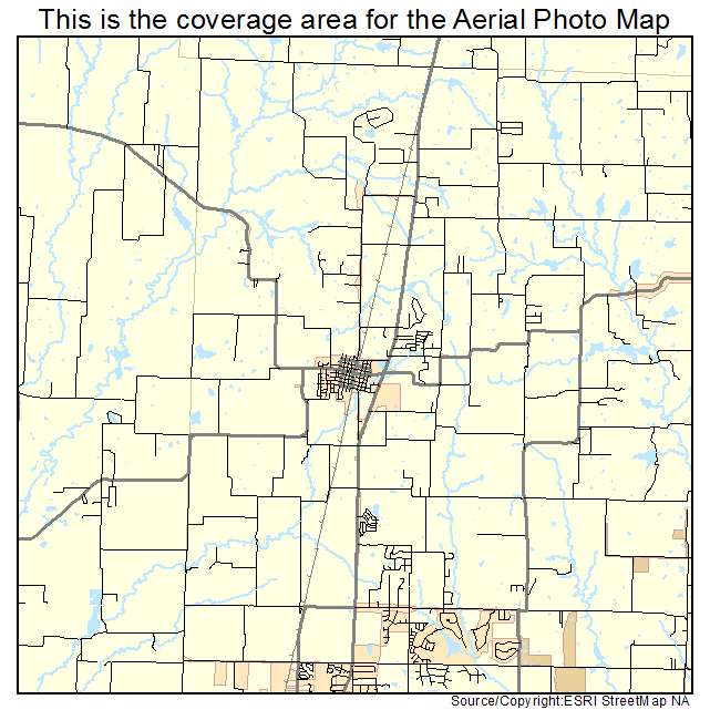 Aerial Photography Map of Celina, TX Texas