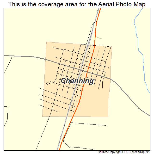 Channing, TX location map 