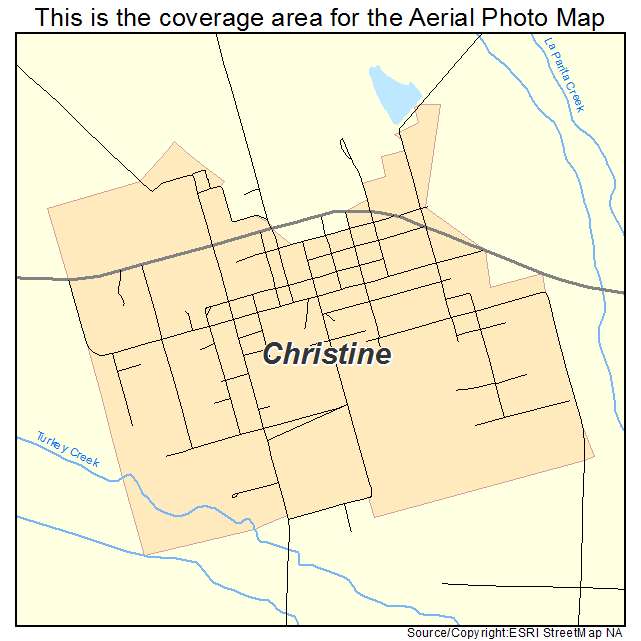 Christine, TX location map 