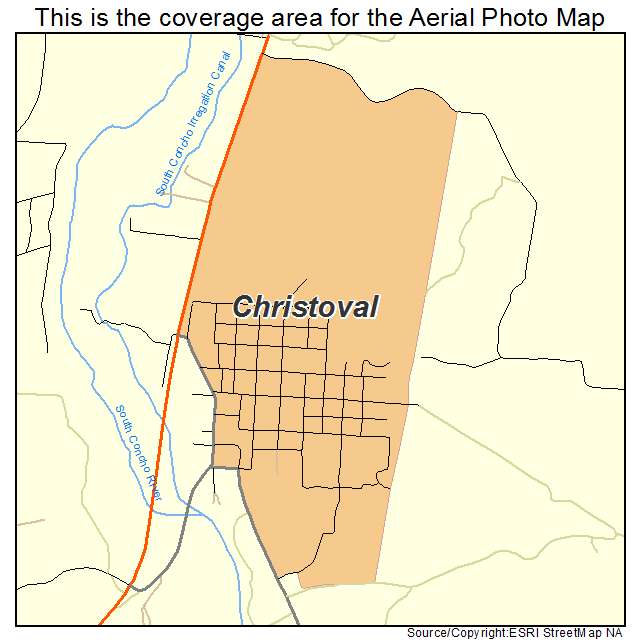 Christoval, TX location map 