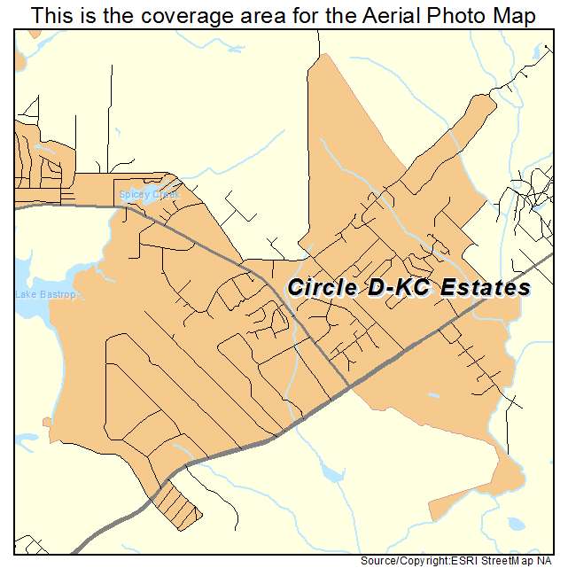 Circle D KC Estates, TX location map 
