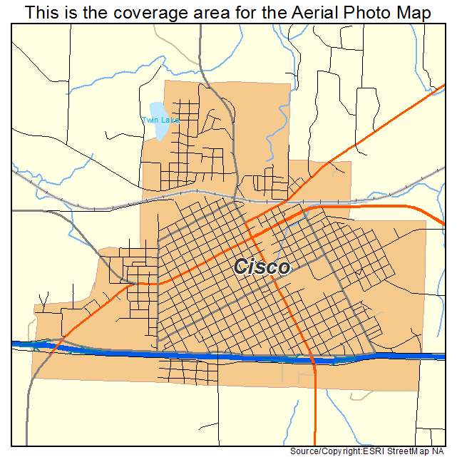 Cisco, TX location map 