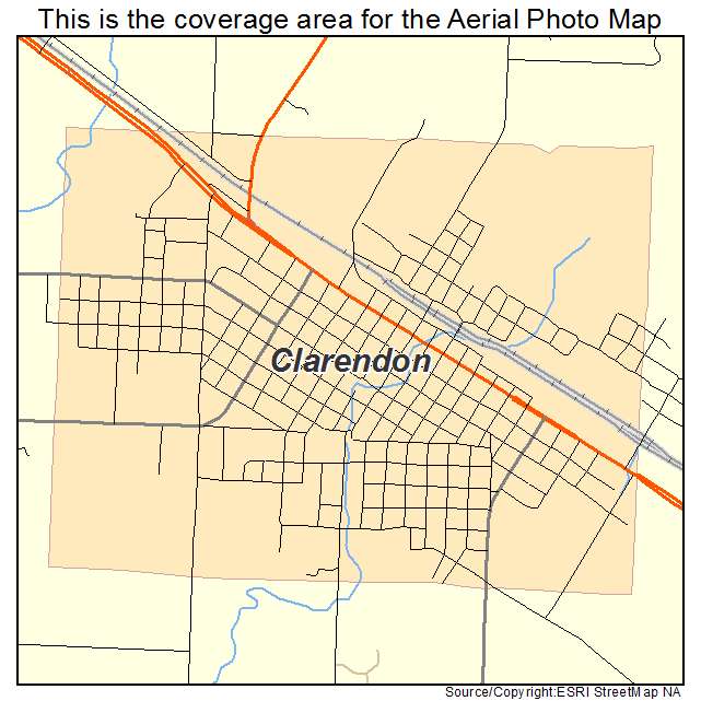 Clarendon, TX location map 