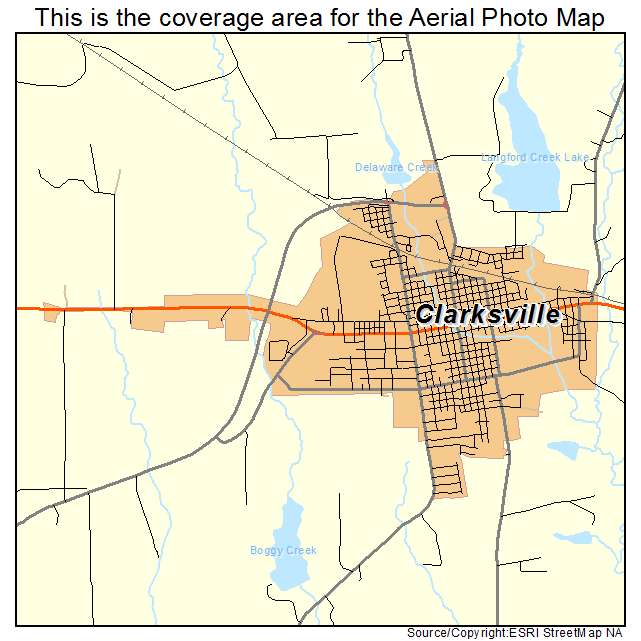 Clarksville, TX location map 