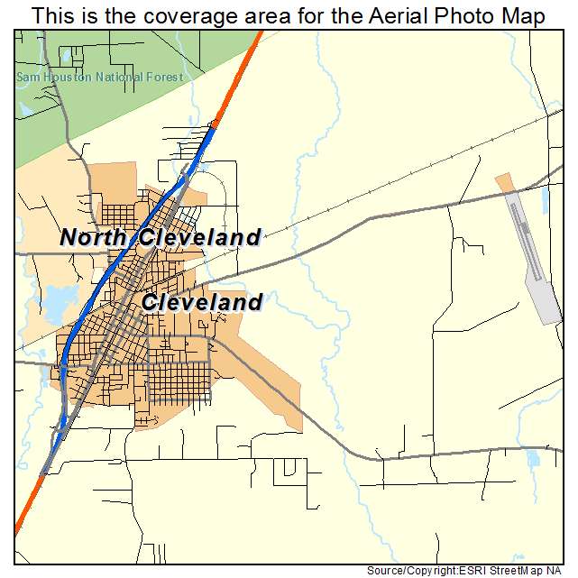 Cleveland, TX location map 
