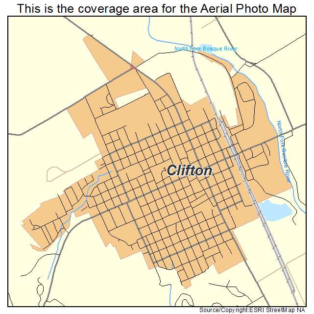 Clifton, TX location map 
