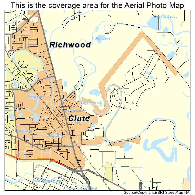 Clute, TX location map 