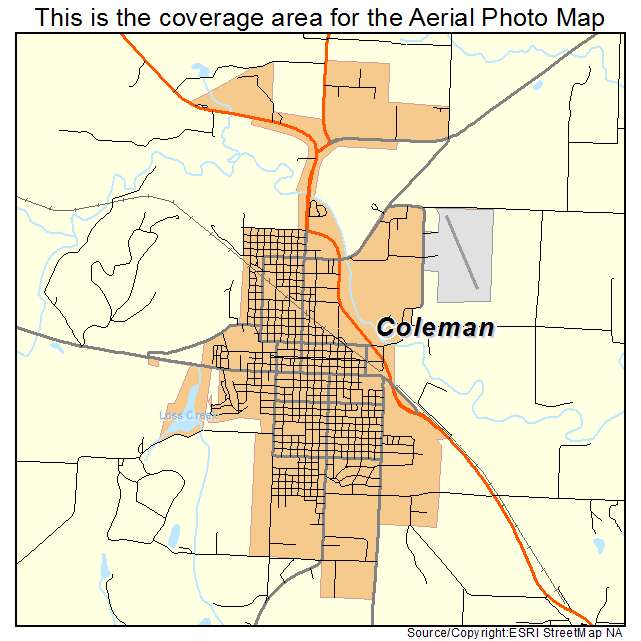Coleman, TX location map 