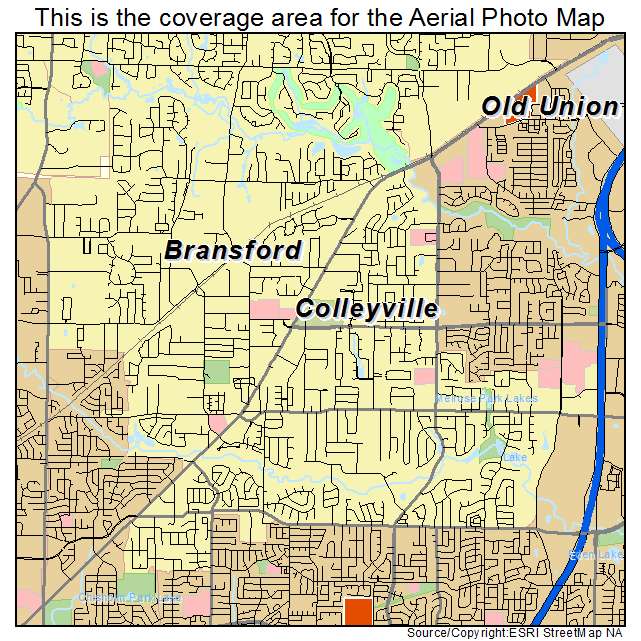 Colleyville, TX location map 