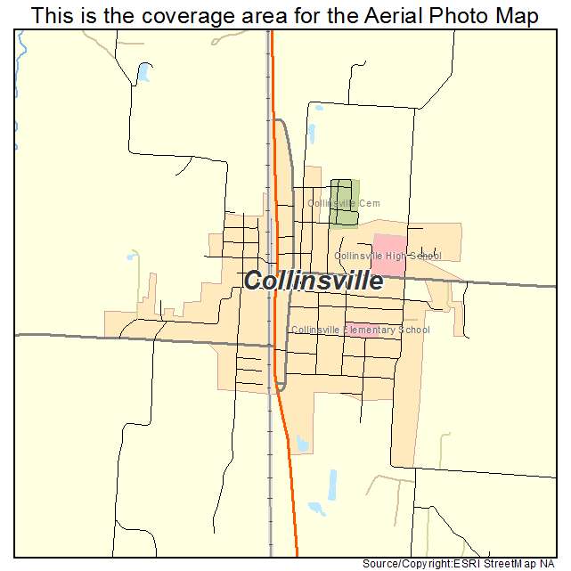 Collinsville, TX location map 