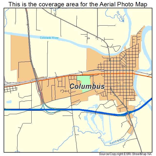 Columbus, TX location map 