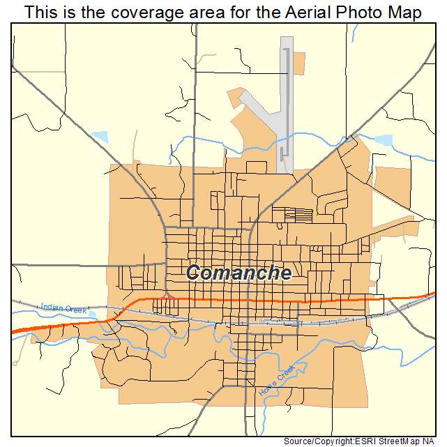 Comanche, TX location map 