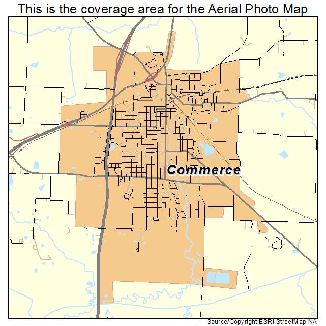 Commerce, TX location map 