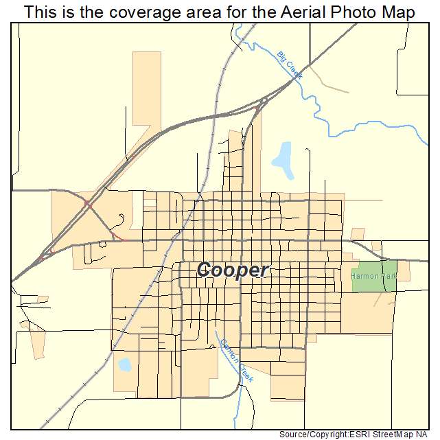 Cooper, TX location map 