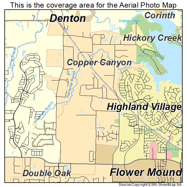 Copper Canyon, TX location map 