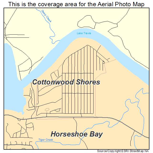 Cottonwood Shores, TX location map 