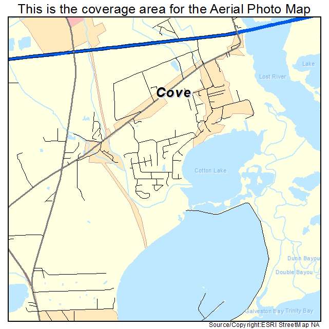 Cove, TX location map 
