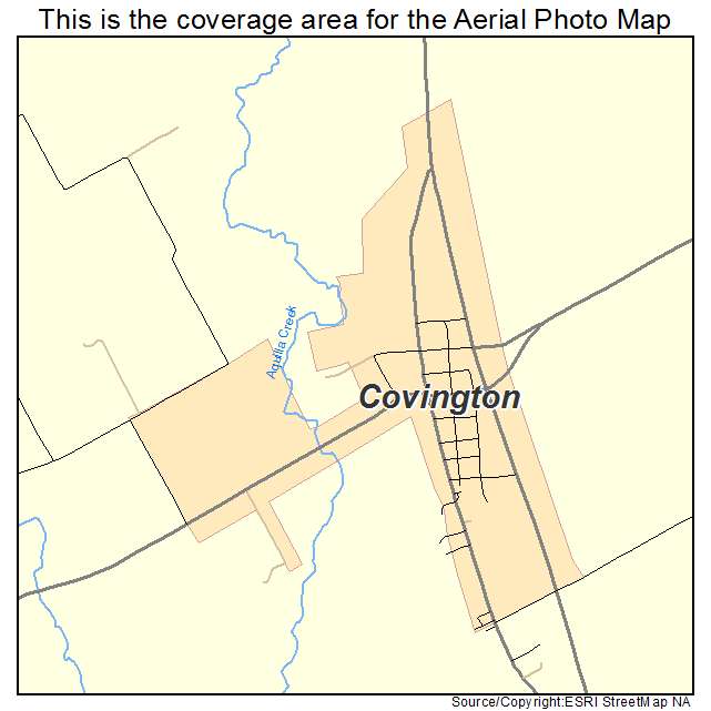 Covington, TX location map 